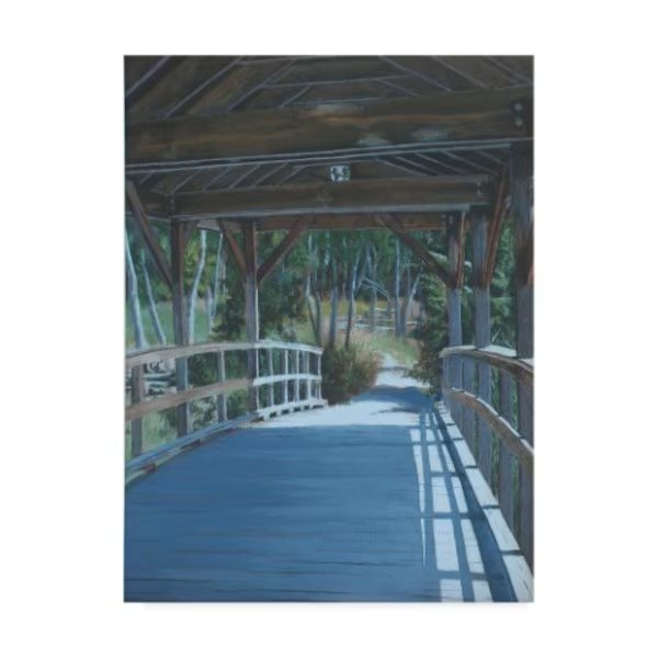 Rusty Frentner 'Plain Air Covered Bridge' Canvas Art, 14x19, Trademark Fine Art, Mfr#: ALI33232-C1419GG
